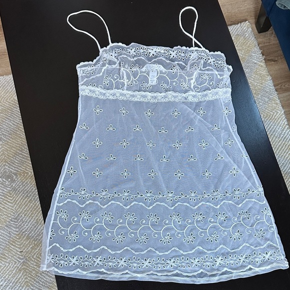 Vintage Y2K Sheer Victoria’s Secret Slip Mini chemise Dress - Picture 1 of 6